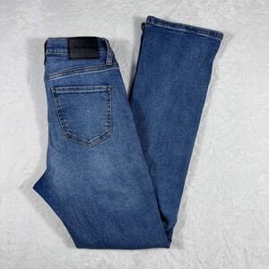 Express Womens Size 8 Medium Wash Straight Leg Stretch Denim Jeans Blue